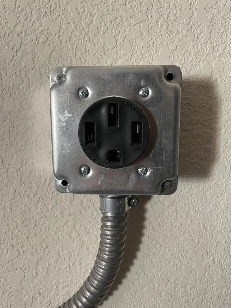 NEMA 14-50 outlet installed for Smart Home Electrical in Central Point